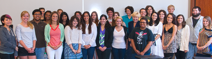 Dr. Adams with her 18th-Century Literature Class, 2012